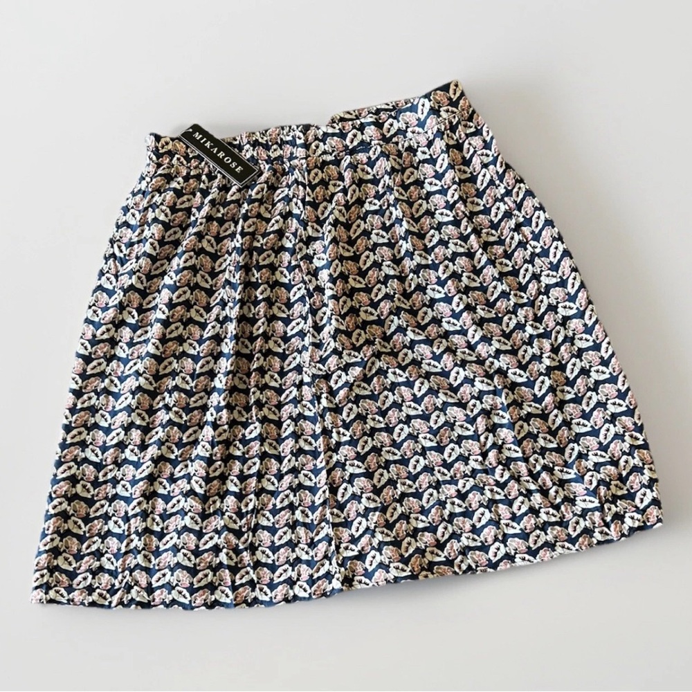 Mikarose NWT Women's 2XL Skirt Blue Floral